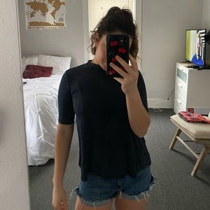 OPEN BACK MOCK NECK TEE ☆